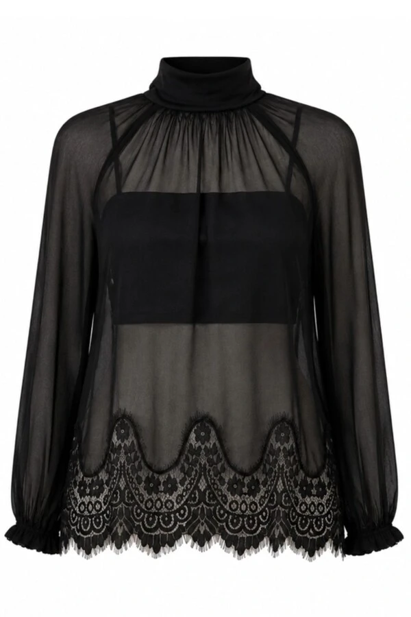 Blusa Detalhe Renda
