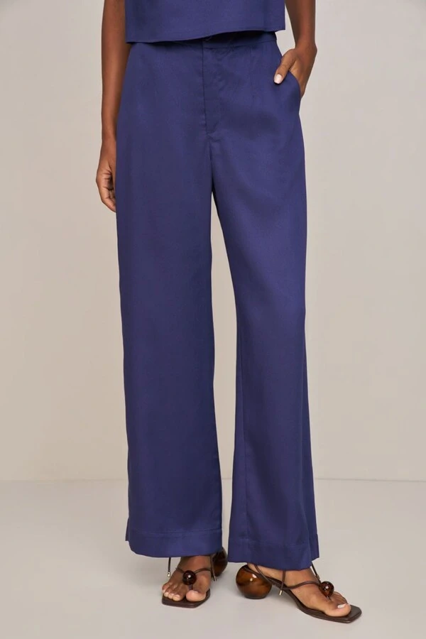 Calça Pantalona Detalhe Pence