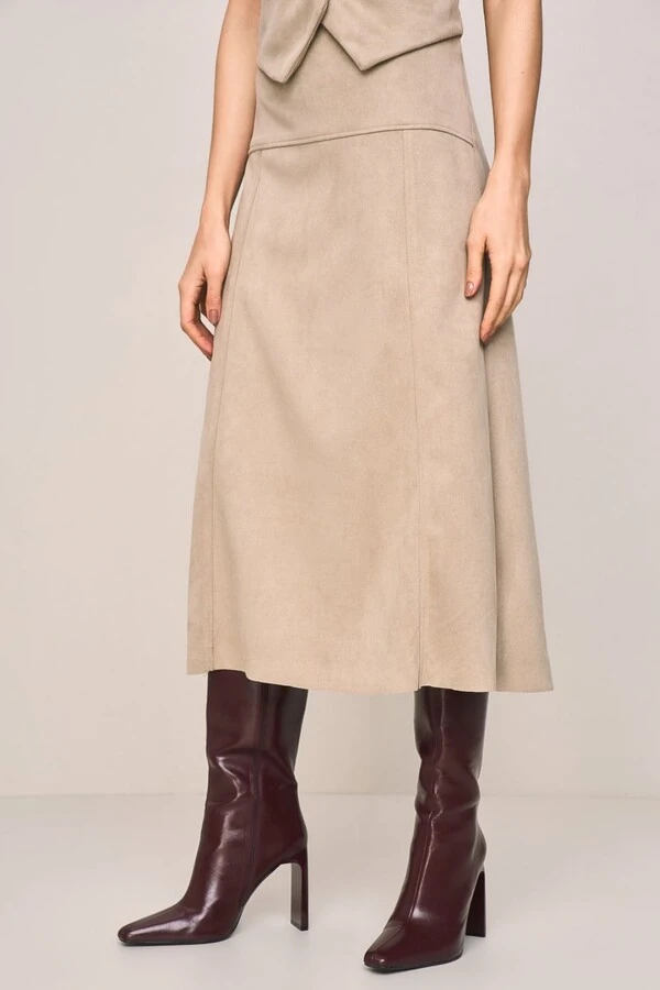 Saia Long Midi Recortes