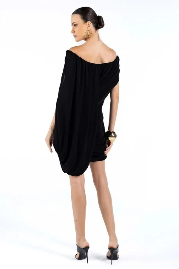 Vestido Ombro a Ombro Drapeado