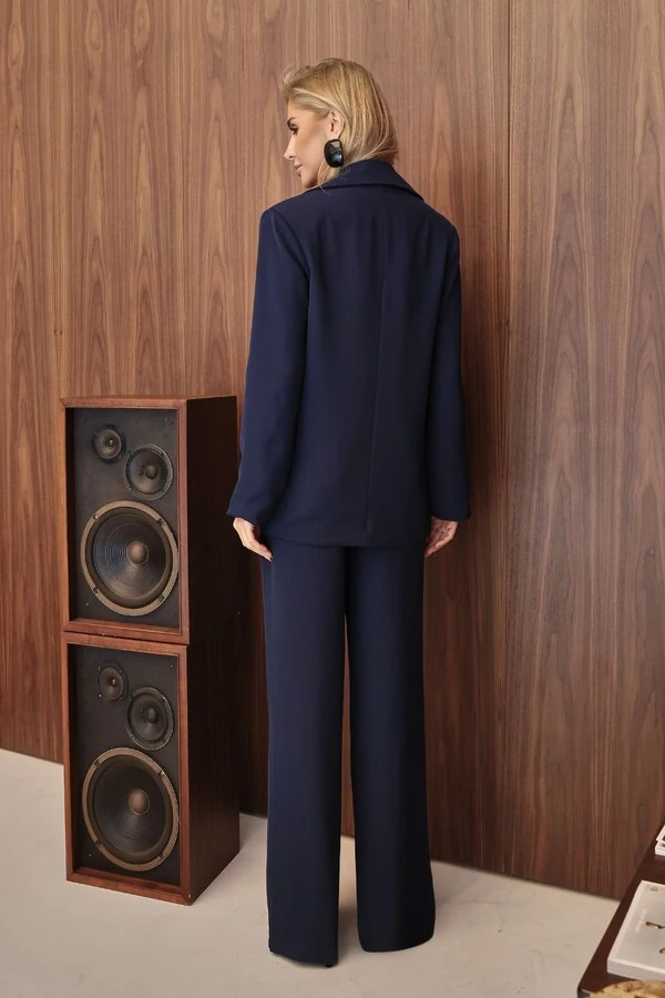 Conjunto Alfaiataria Blazer E Pantalona Cós Listrado