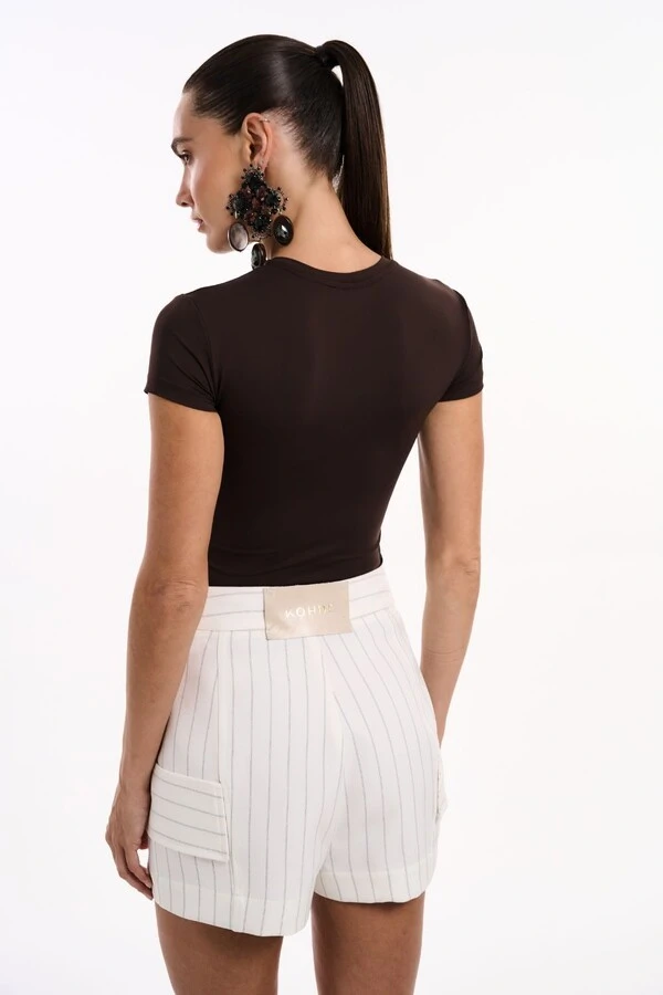 Blusa Justa Manga Curta