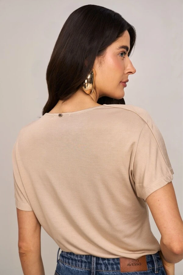 Blusa Ampla Ombros Pregas