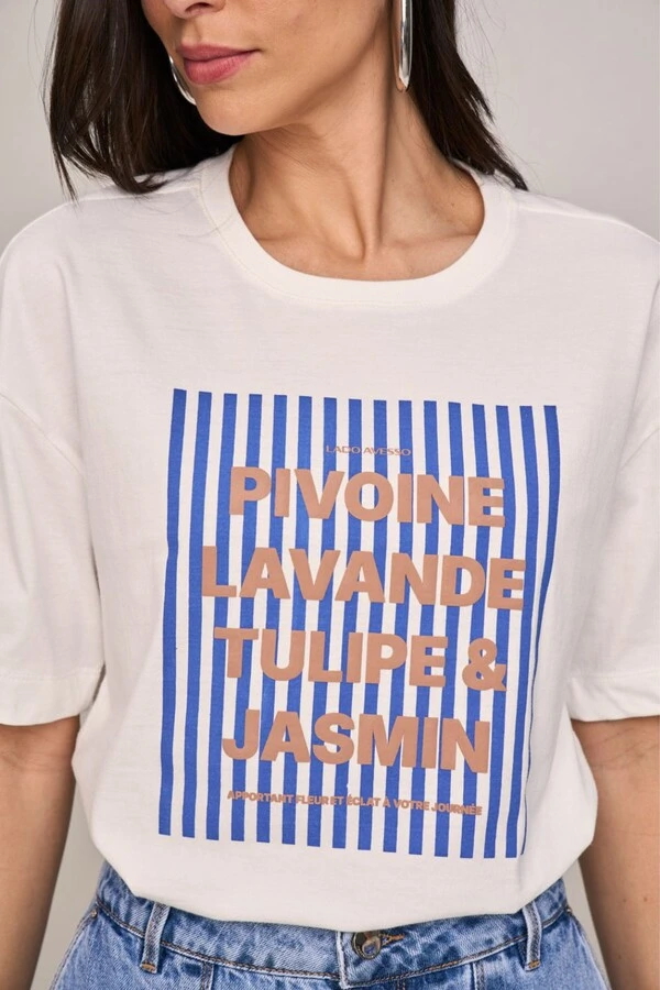 Blusa Manga Curta Estampada