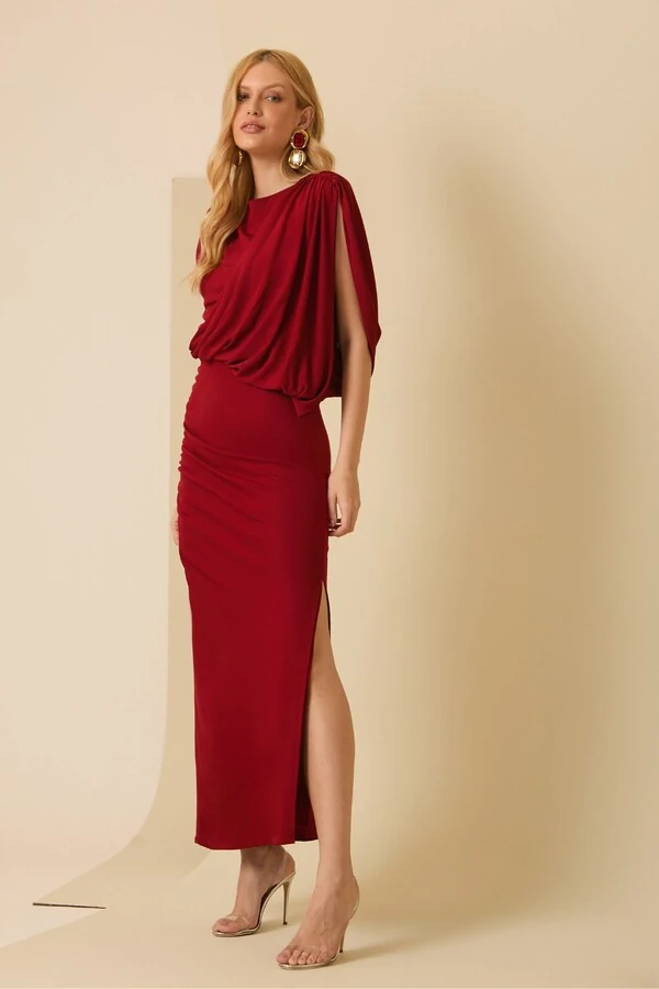 Vestido Mid Assimétrico