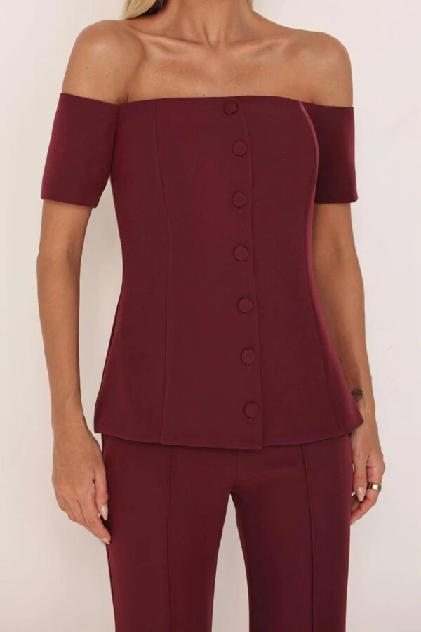 Conjunto Blusa Ombro A Ombro