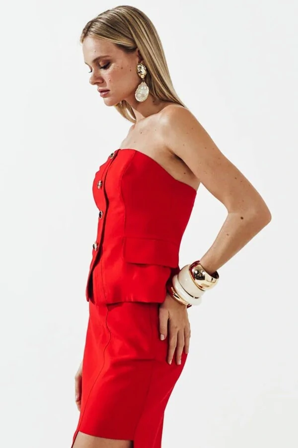 Conjunto Alfaiataria Detalhe Botões