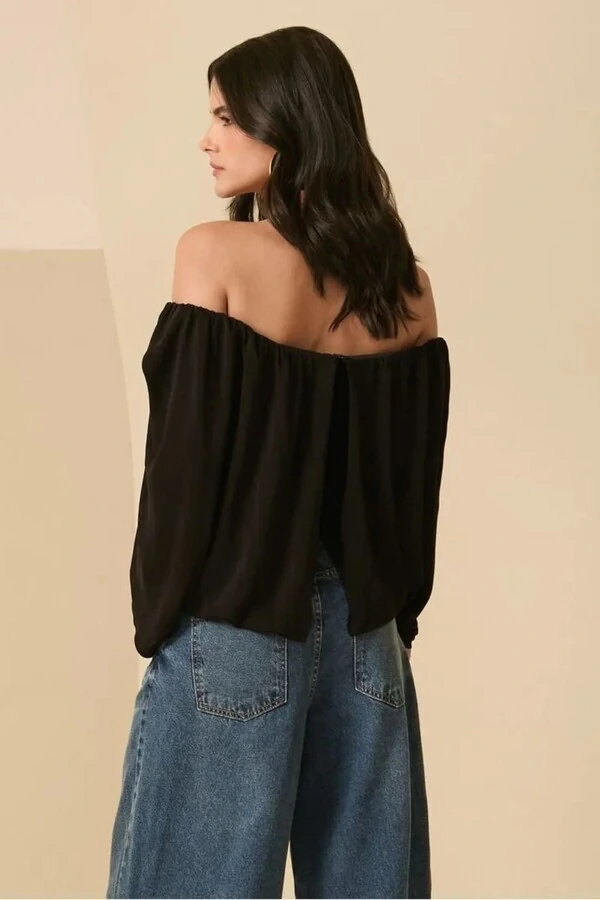 Body Drapeado Ombro a Ombro