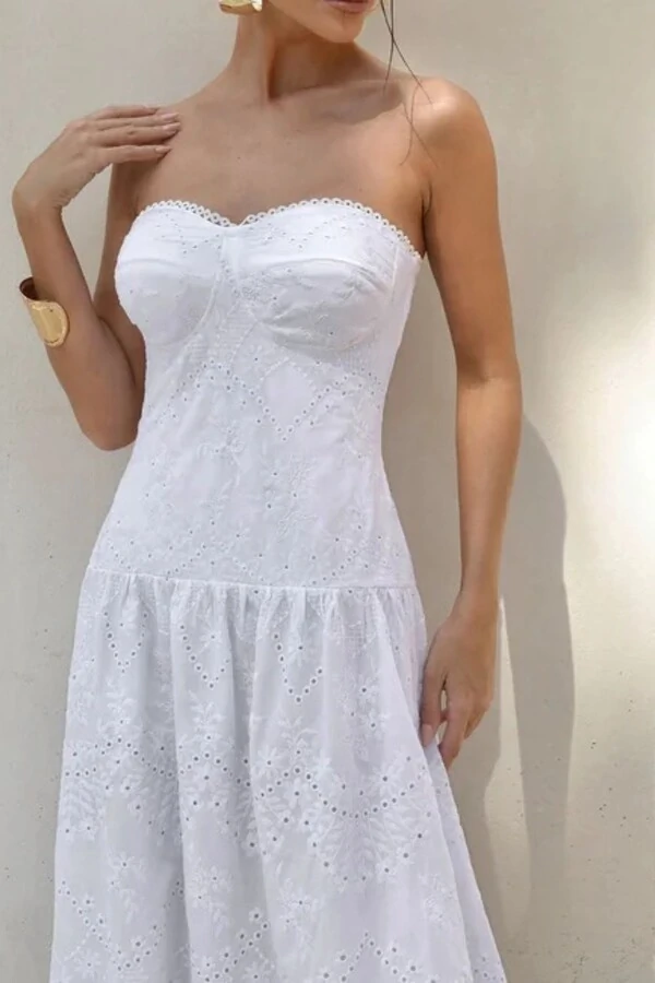 Vestido Longo Laise Sem Alça