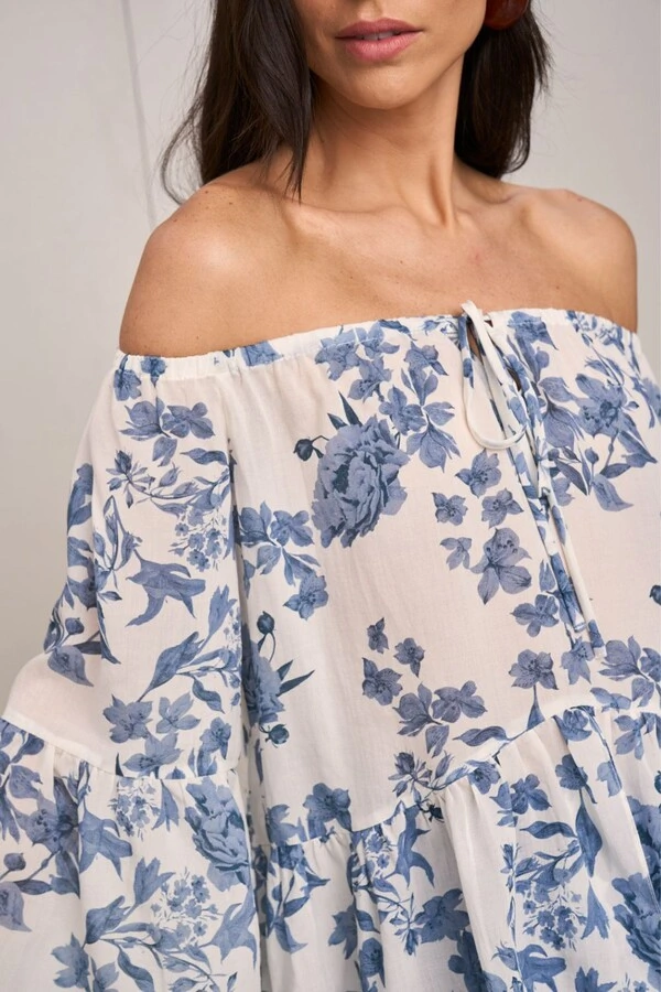 Blusa Manga 7/8 Ombro a Ombro