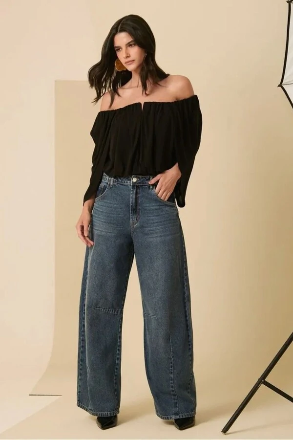 Body Drapeado Ombro a Ombro