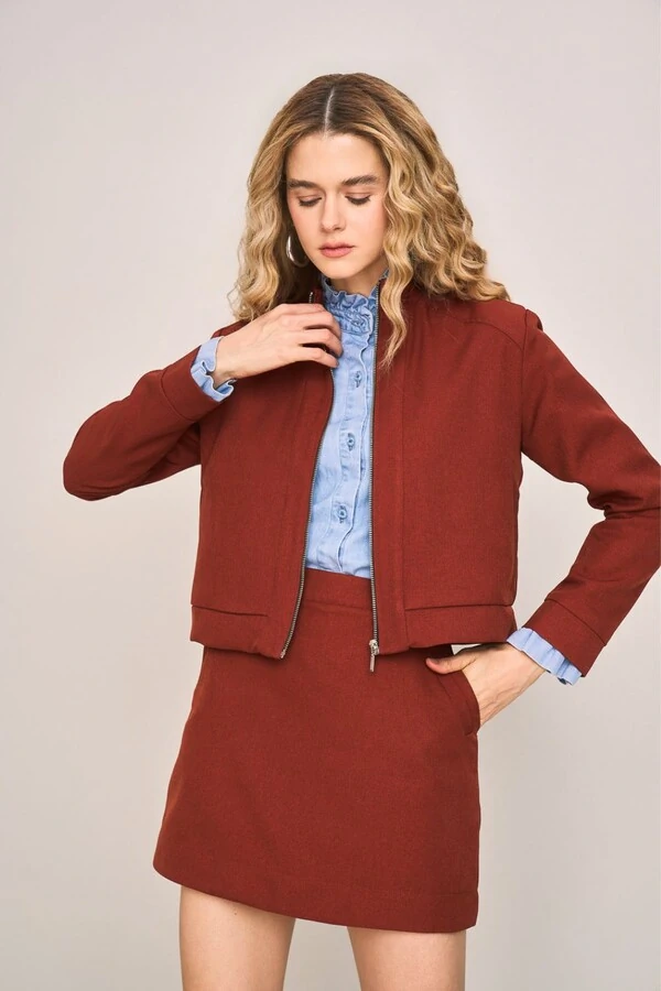 Jaqueta Manga Longa Bolsos