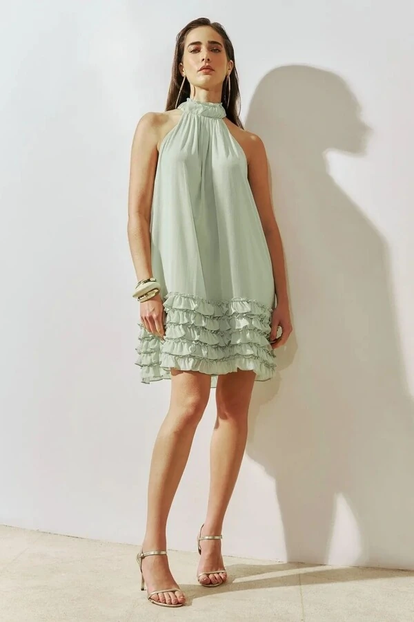 Vestido Barra de Babados