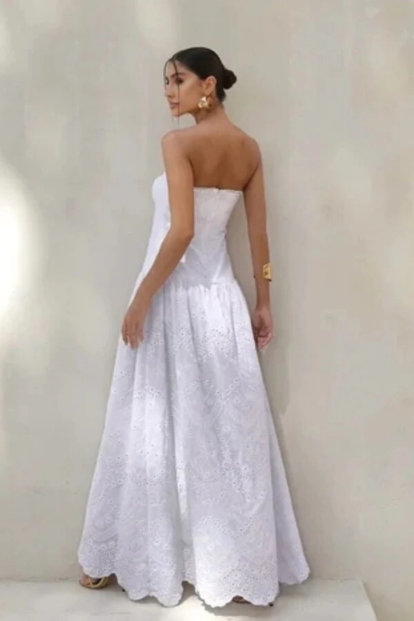 Vestido Longo Laise Sem Alça