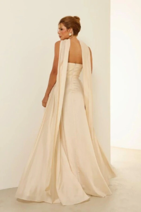Vestido Longo Voil com Top Drapeado