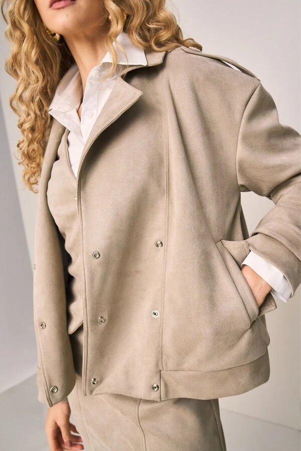 Jaqueta Manga Longa Over