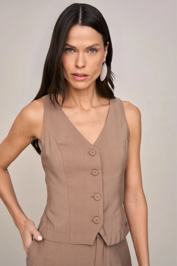 Blusa Alfaiataria Colete