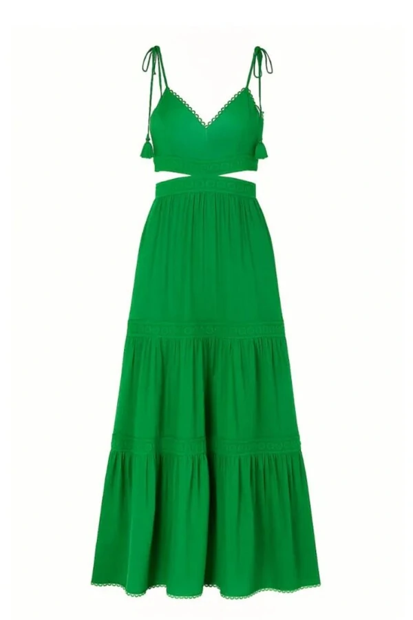 Vestido Midi Detalhe Franzido