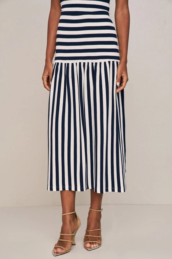 Saia Long Midi Listrada