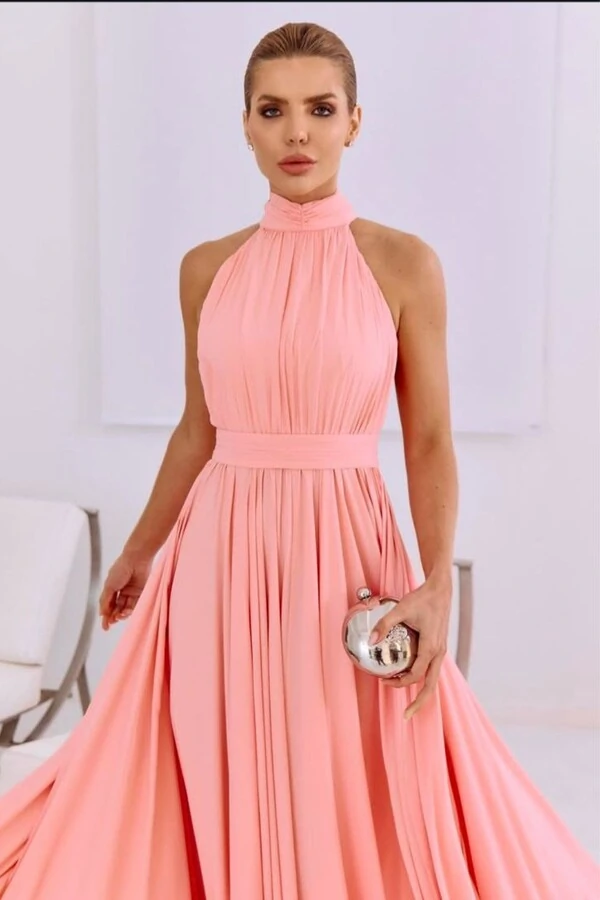 Vestido Longo com Cinto