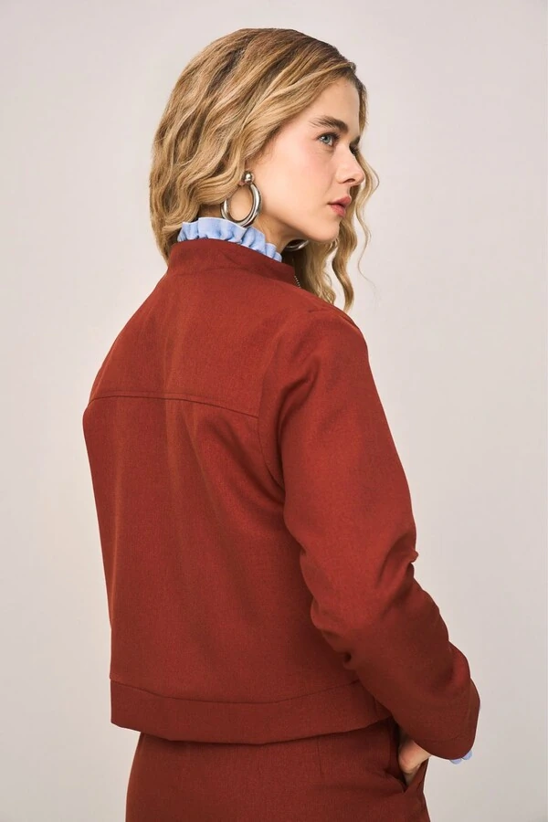 Jaqueta Manga Longa Bolsos