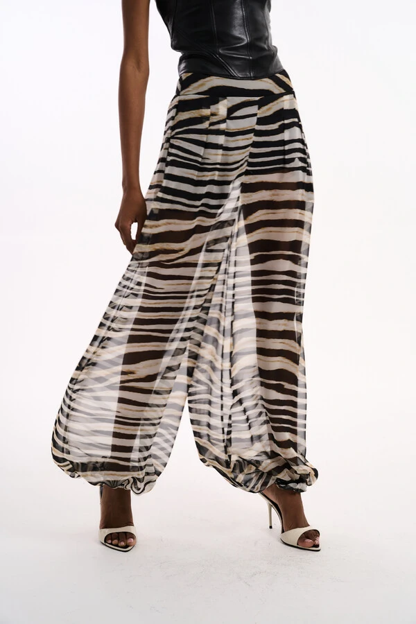 Calça Organza Tigre