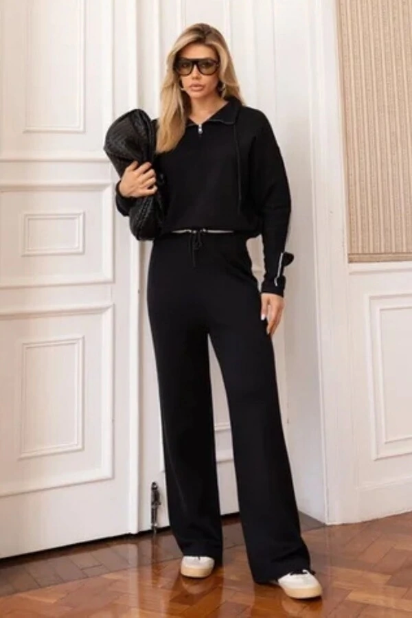 Conjunto Tricô Blusa Zíper