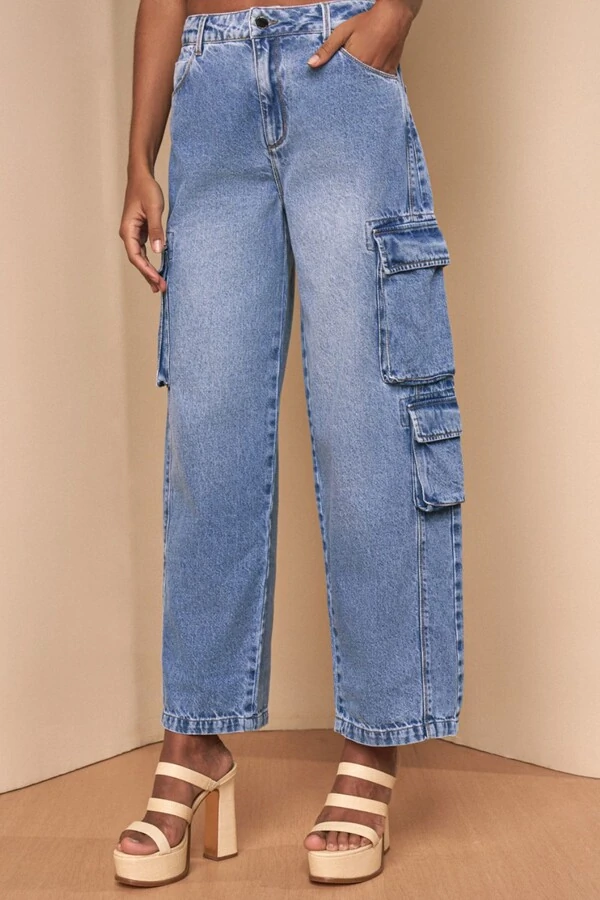 Calça Cargo Jeans