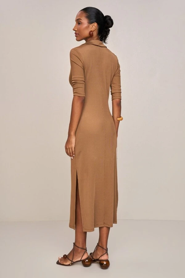 Vestido Long Midi Manga 3/4