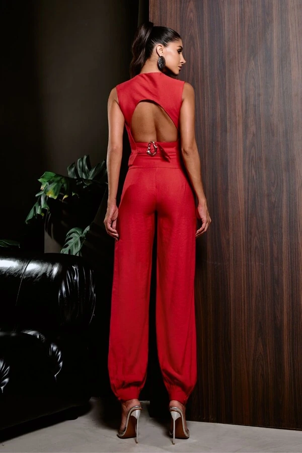 Conjunto Blusa Costas Aberta