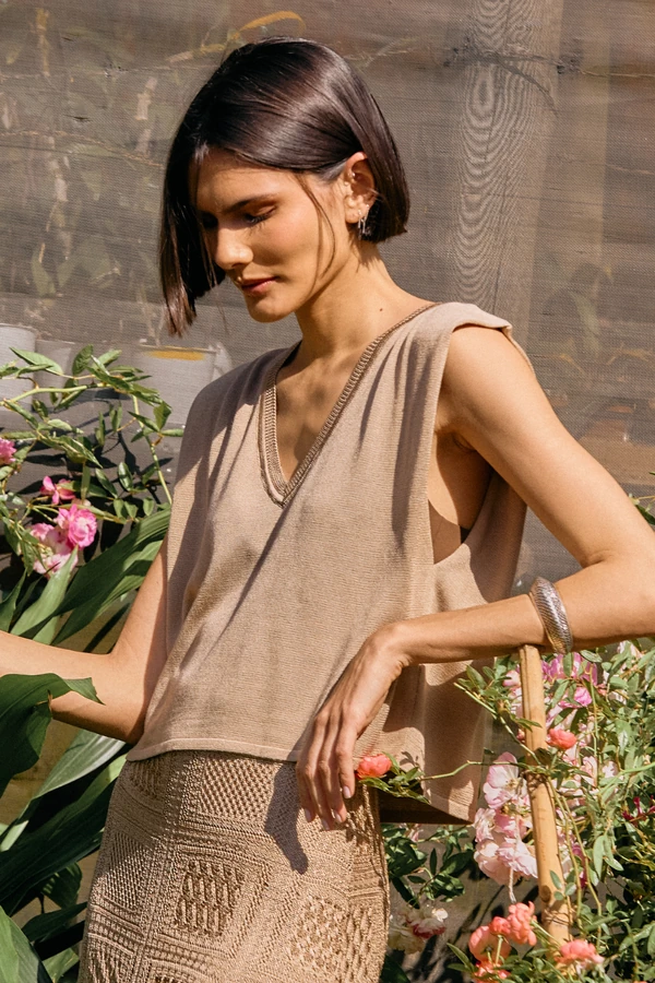 Cropped Iris Decote V