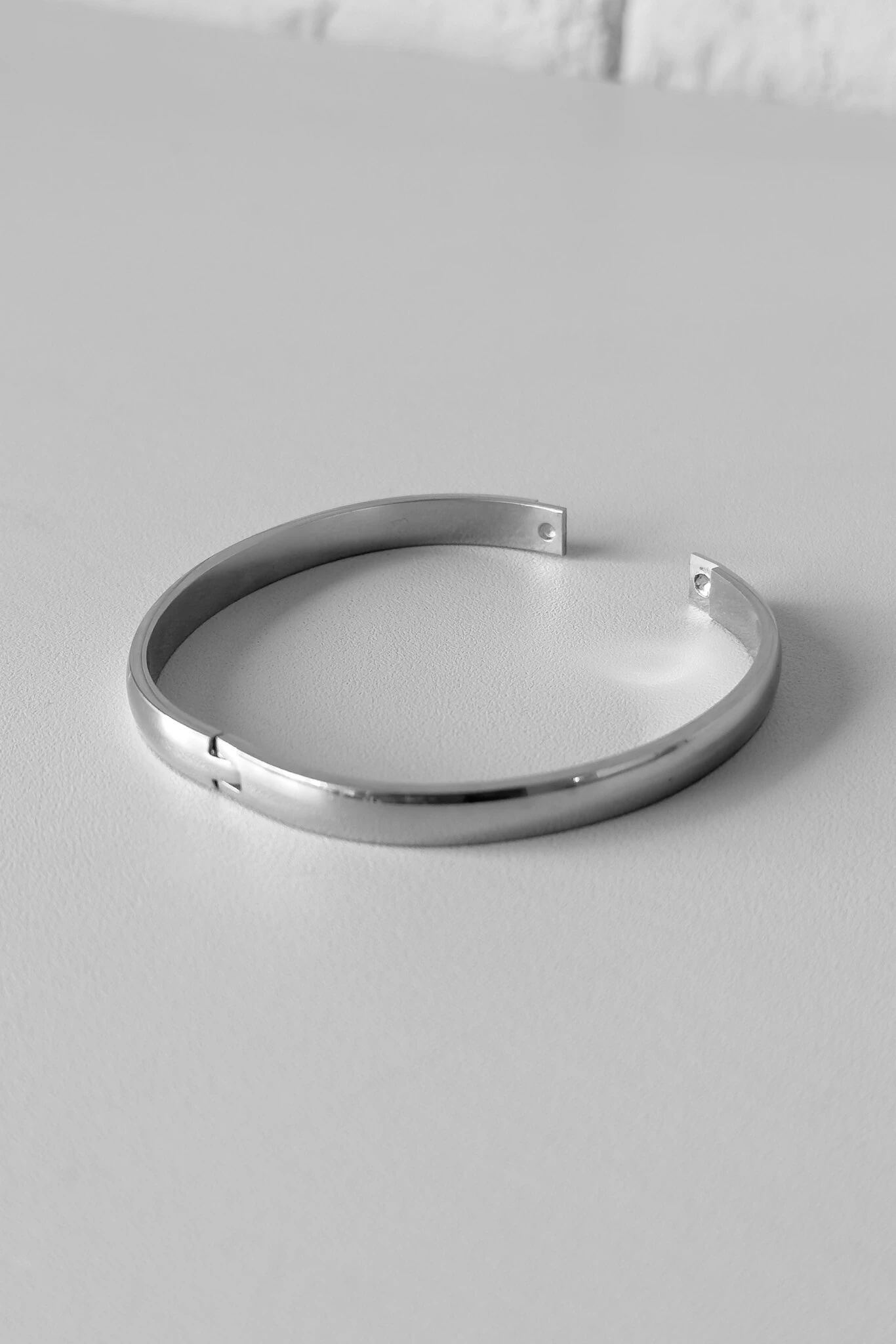 FotoBracelete Rígido Oval Liso | Prata 925 | Minimalista