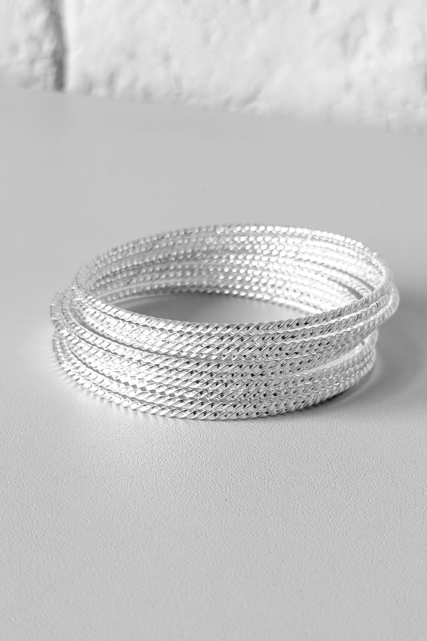 FotoKit 10 Pulseiras de Argola Fio Torcido | Prata 925 | Mix Impacto