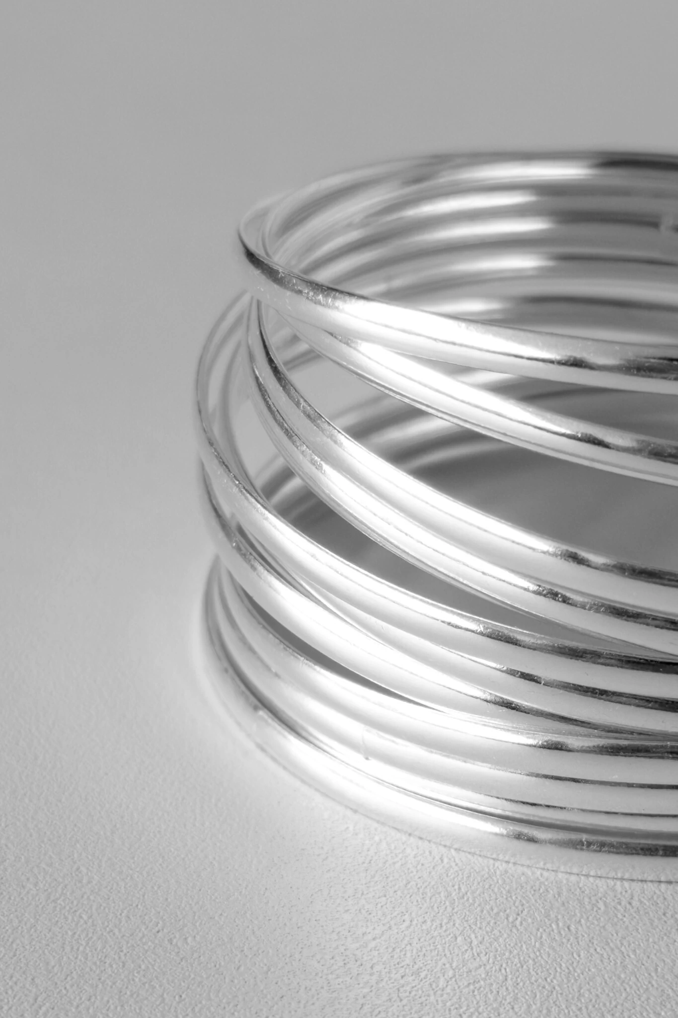 FotoKit 12 Pulseiras de Argola Fio Liso 3mm | Prata 925 | Mix Pulseirismo