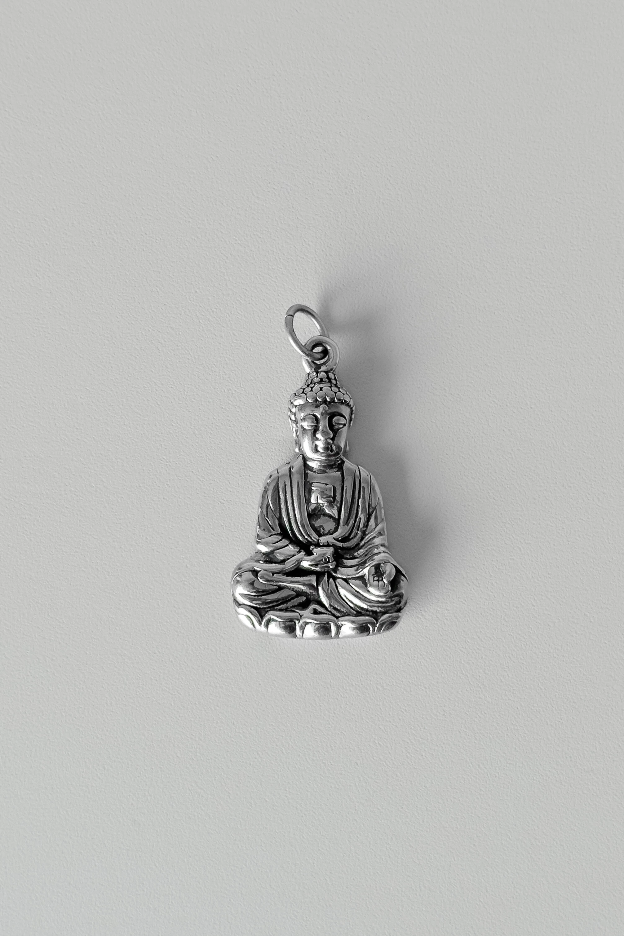 Foto Pingente Buda | Prata 925 | Escultura em Lótus