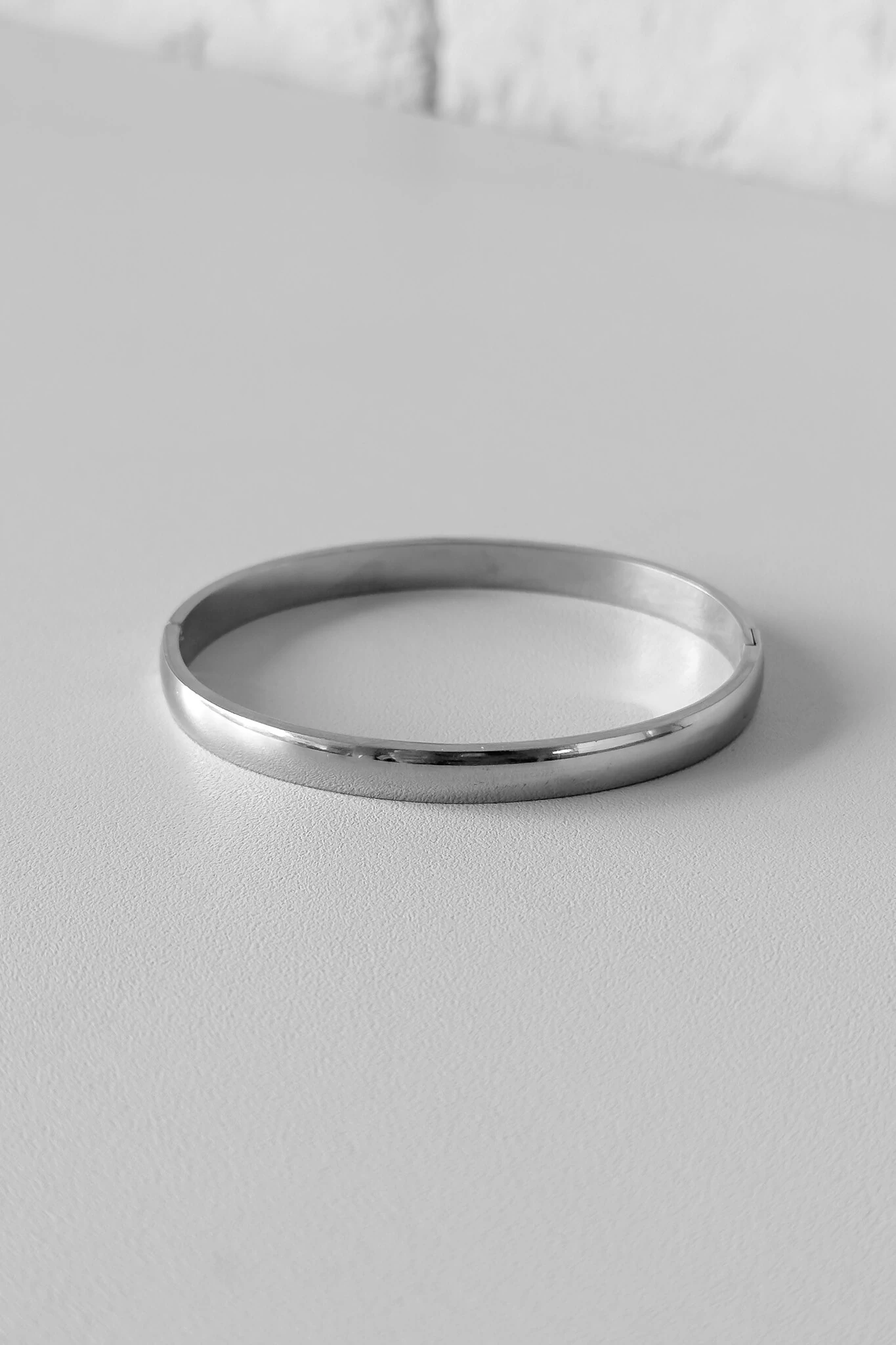 FotoBracelete Rígido Oval Liso | Prata 925 | Minimalista