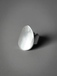 Anel Gota Liso Ajustável | Banho de Prata 925 | Moderno