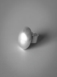 Anel Oval Liso Ajustável | Banho de Prata 925 | Moderno