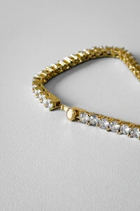 Pulseira Riviera Cravejada | Banho Ouro 18k | Clássica