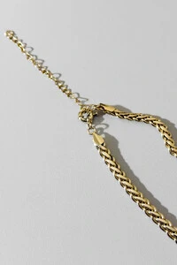 Colar Spiga | Banho de Ouro 18k | Corrente Trigo