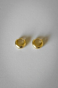 Argola Mini Bold | Banho de Ouro 18k | Clássica