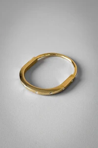 Bracelete Cadeado Cravejado | Banho de Ouro 18k | Luxo