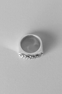 Anel Colmeia Retangular | Prata 925