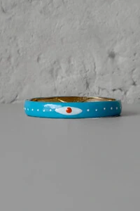 Bracelete Azul Olho Grego | Banho Ouro 18k | Verão