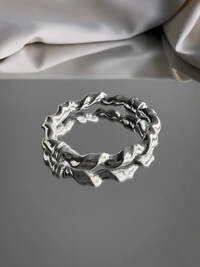 Bracelete Ondulado com Fecho | Prata 925 | Moderno