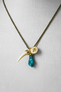 Colar Cordão Pingentes Estrela, Mão, Dente | Banho Ouro 18k | Autêntico