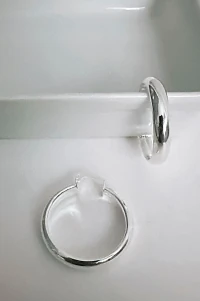 Argola Básica Julia | Banho Prata 925