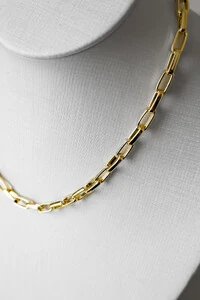 Colar Elos Alongados | Banho Ouro 18k | Atemporal