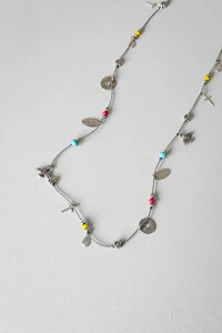 Colar Amuletos Colorido | Banho Ródio | Proteção