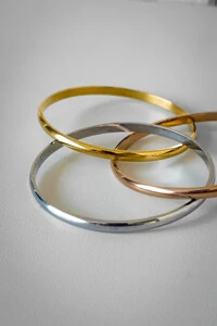 Pulseira Três Fios | Banho Ouro 18k Rose e Ródio